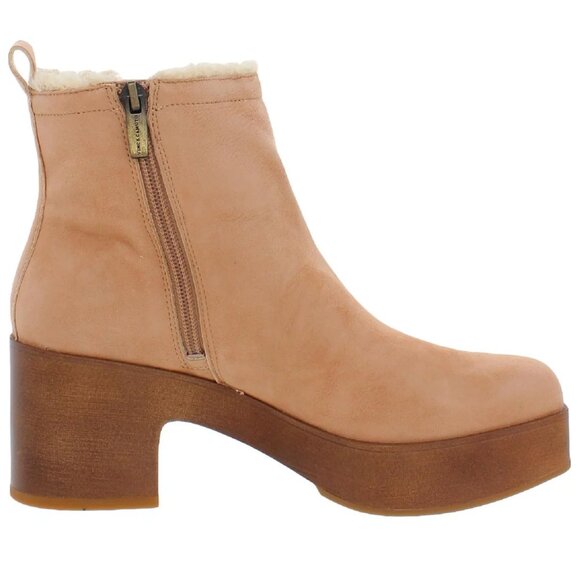 Size 10M - VINCE CAMUTO Rafella Zipper Faux Fur Lined Ankle Bootie Tan Camel NEW - Picture 3 of 3